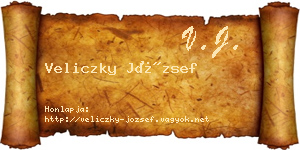 Veliczky József névjegykártya
